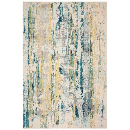 Safavieh 6 ft. 7 in. x 6 ft. 7 in. Madison 200 Square Power Loomed Rug, Beige & Olive MAD260B-7SQ